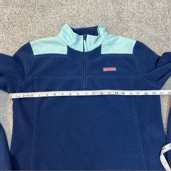 Vineyard Vines Sweater Women's Small Blue 1/4 Zip Pullover Fleece Sweatshirt - Picture 3 of 9